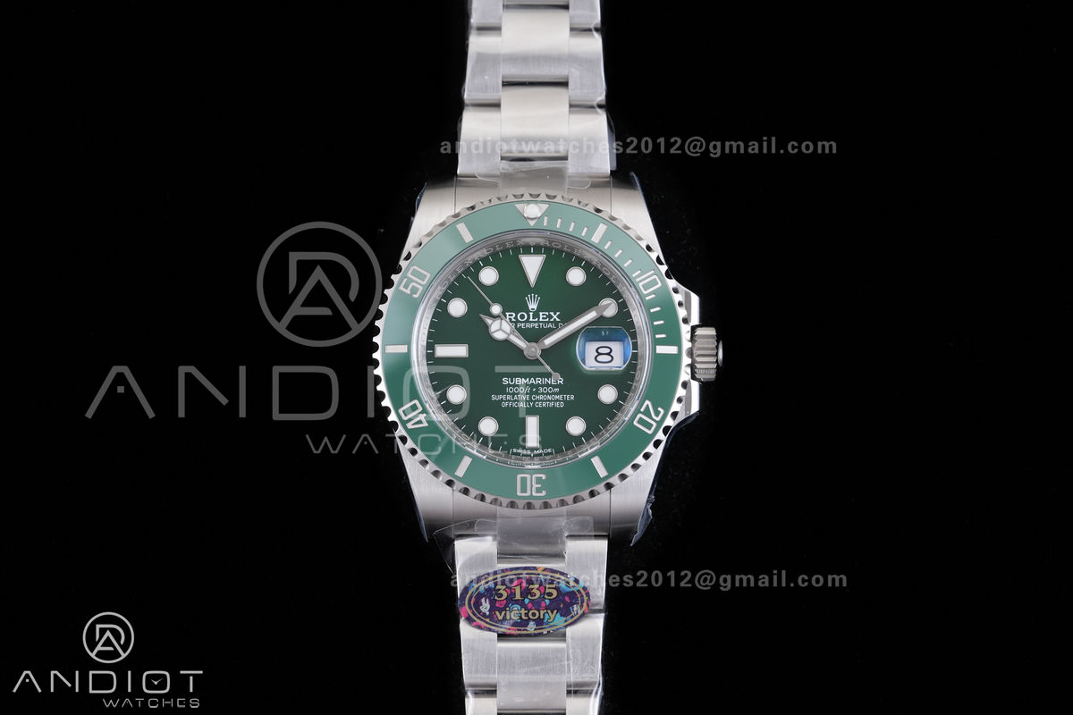 Submariner 116610 LV Green Ceramic VF 1:1 Best Edition 904L Steel on SS Bracelet DD3135