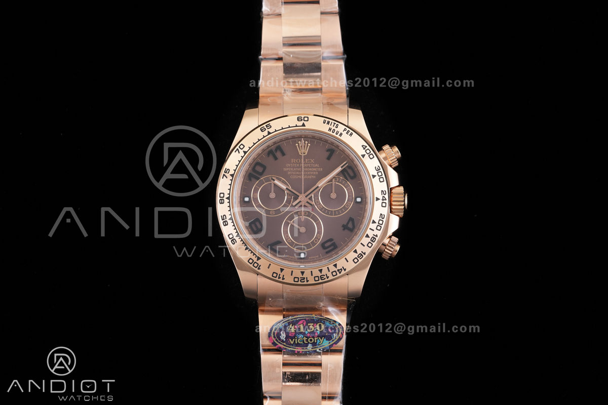 Daytona 116505 VF 1:1 Best Edition 904L Steel Chocolate Dial on RG Braclet DD4130