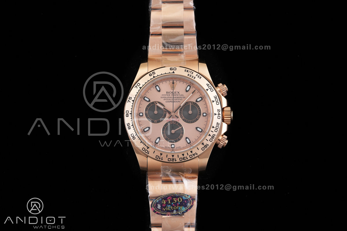 Daytona 116505 VF 1:1 Best Edition 904L Steel RG/Black Dial on RG Braclet DD4130