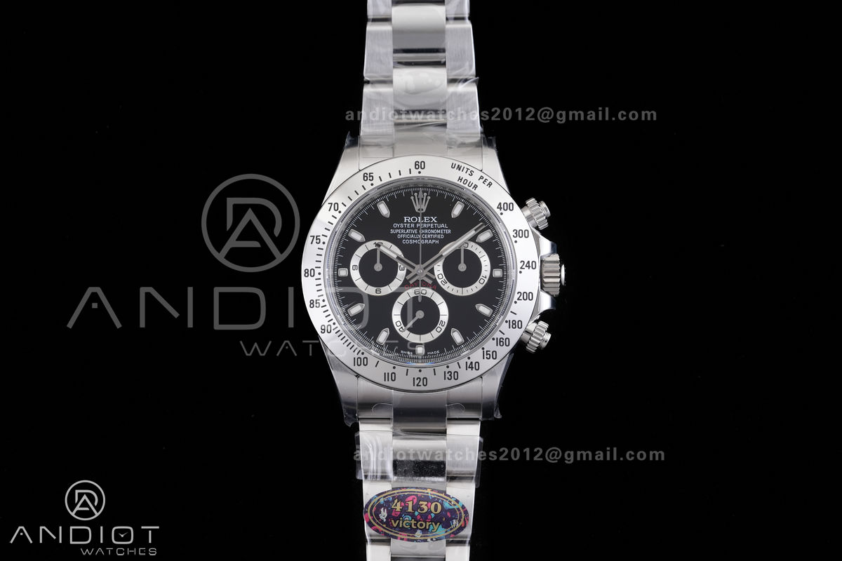Daytona 116520 VF 1:1 Best Edition 904L Steel Black Dial on SS Braclet DD4130