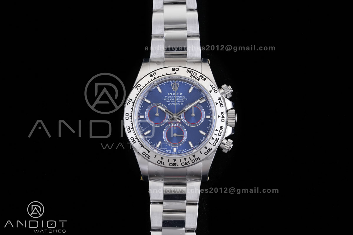 Daytona 126509 VSF 1:1 Best Edition 904L Steel Blue Dial on SS Braclet VS4131 V3 (Weighted)