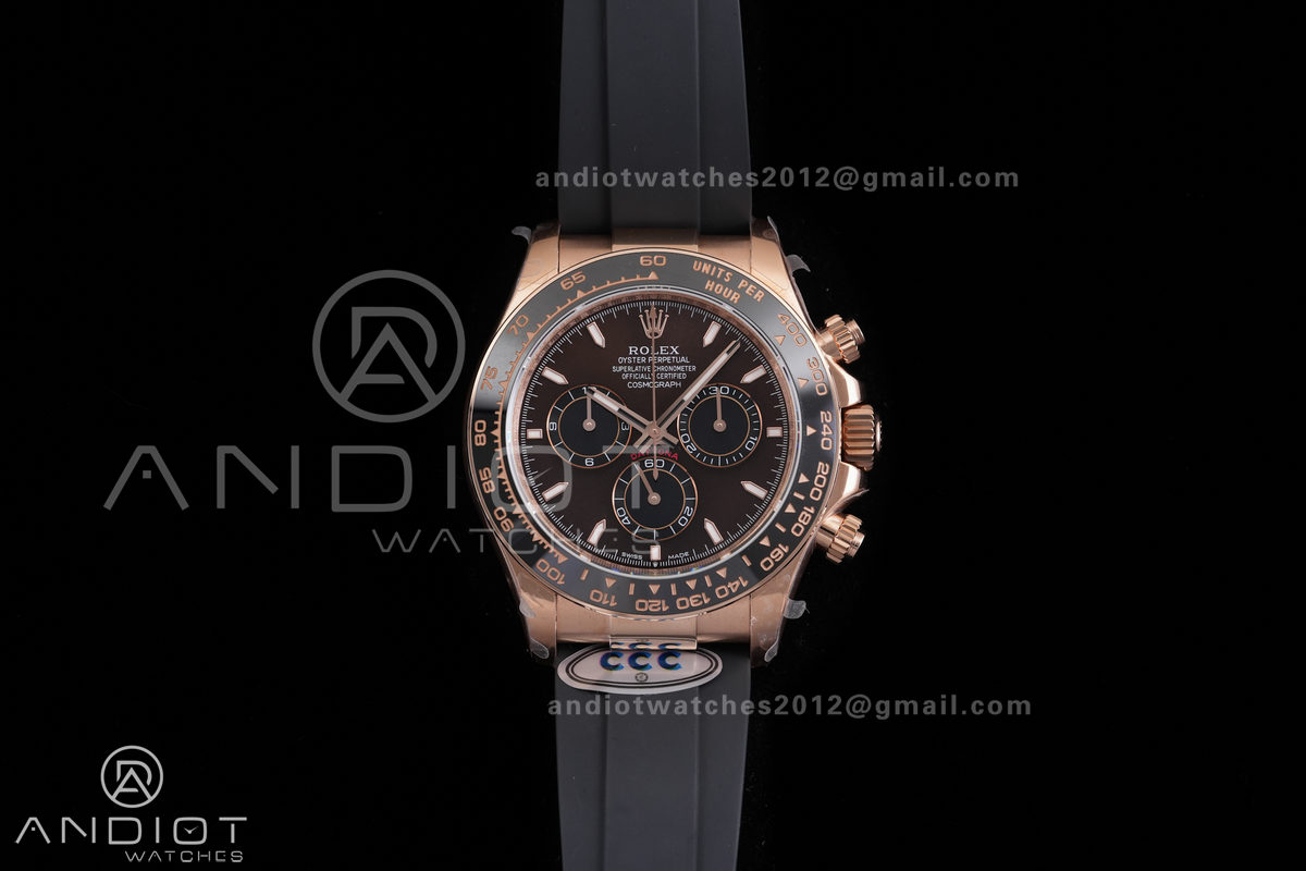 Daytona 126515 3CF 1:1 Best Edition Chocolate Dial on Oysterflex Strap DD4131 (Gain Weight)