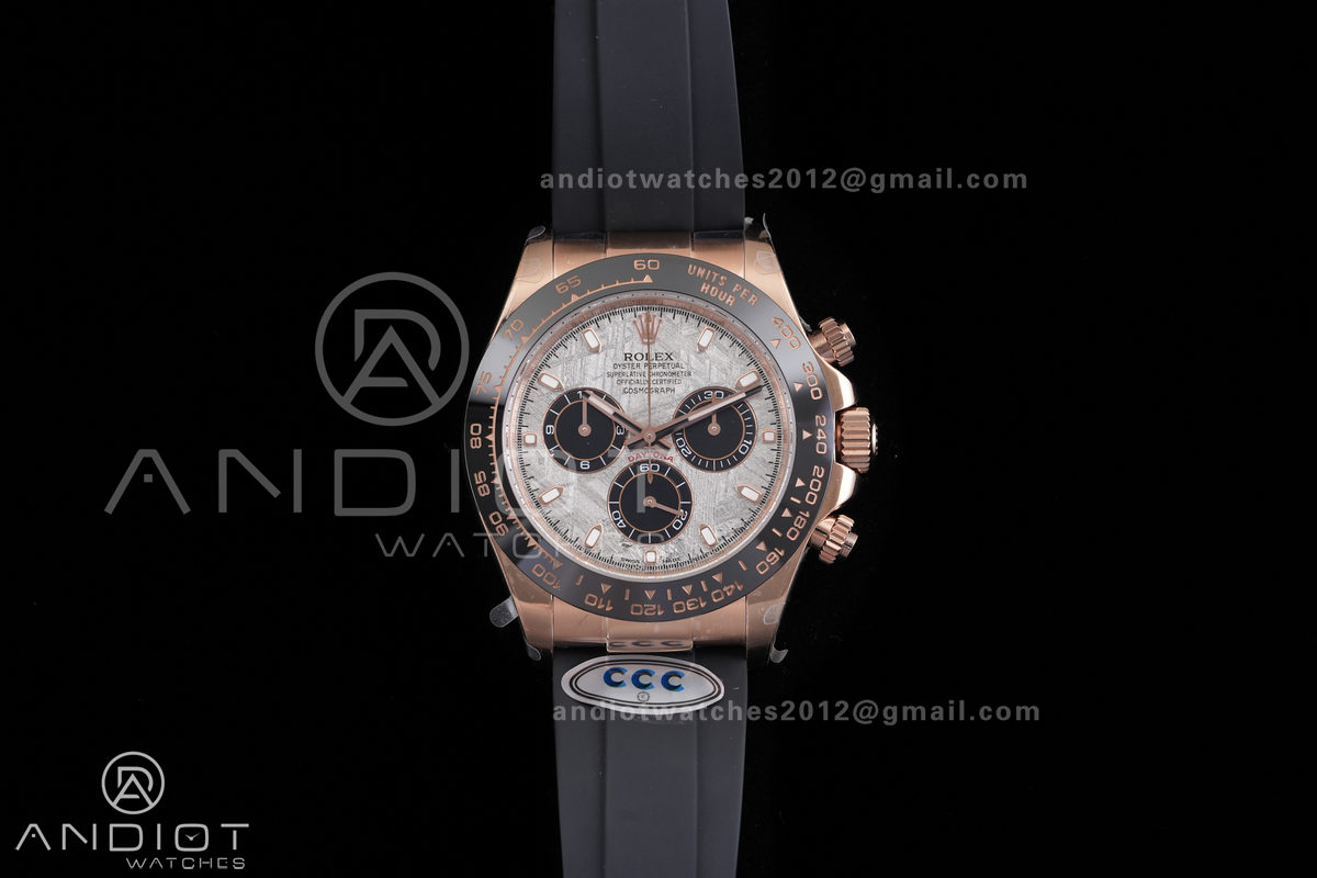 Daytona 116515 RG 3CF 1:1 Best Edition Meteorite Dial on Oysterflex Strap DD4130 V2 (Mod Version)
