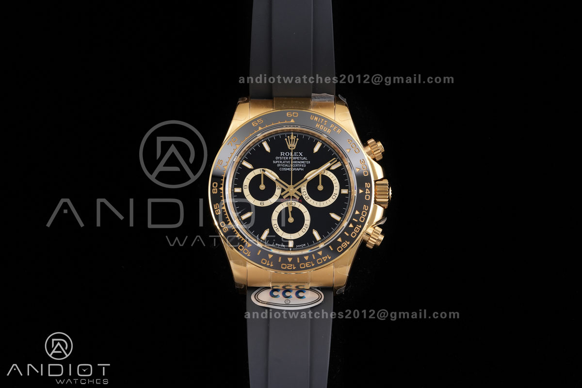 Daytona 126518 3CF 1:1 Best Edition Black Dial on Oysterflex Strap DD4131 (Gain Weight)
