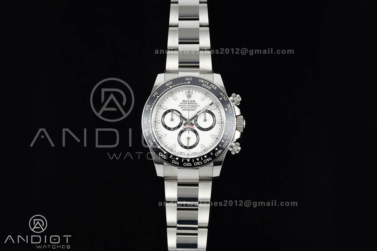 Daytona 126500 QF 1:1 Best Edition 904L Steel White Dial on SS Bracelet JH4131 (Free Sprung)