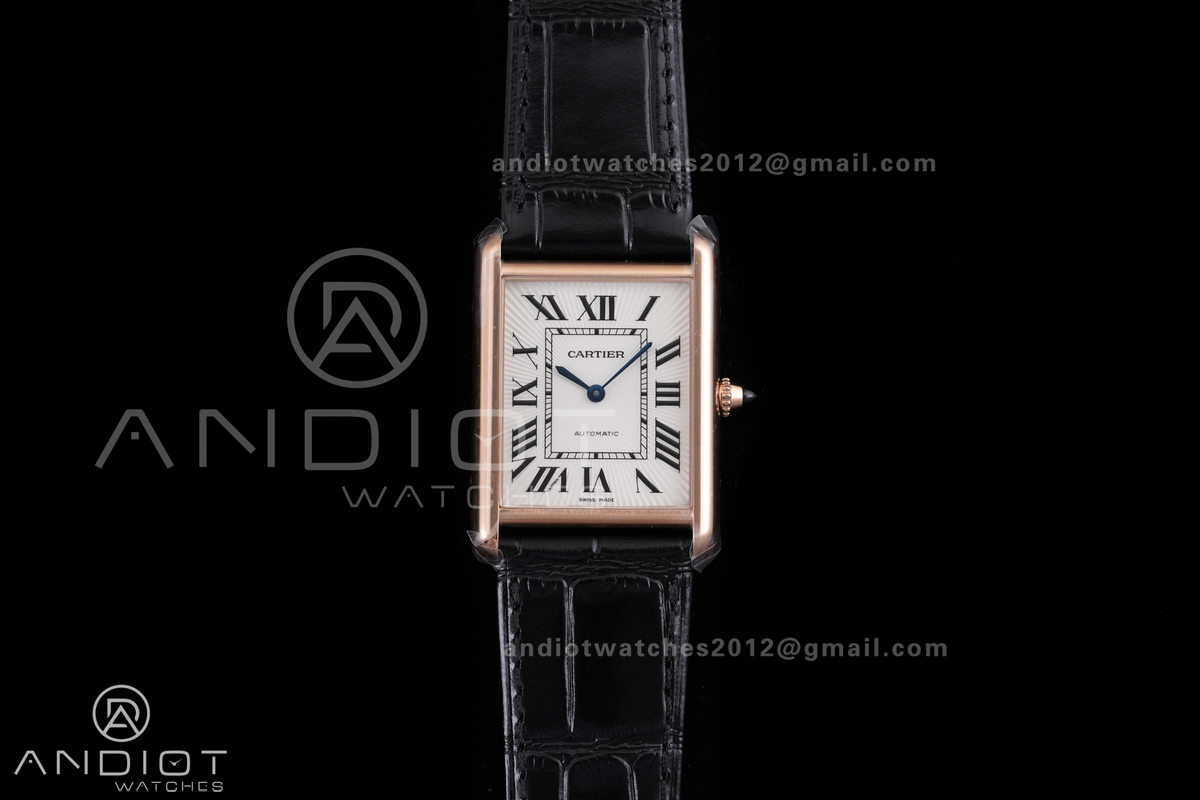 Tank Louis XL 38x27mm RG F1F 1:1 Best Edition White Dial on Black Strap A1899Mc