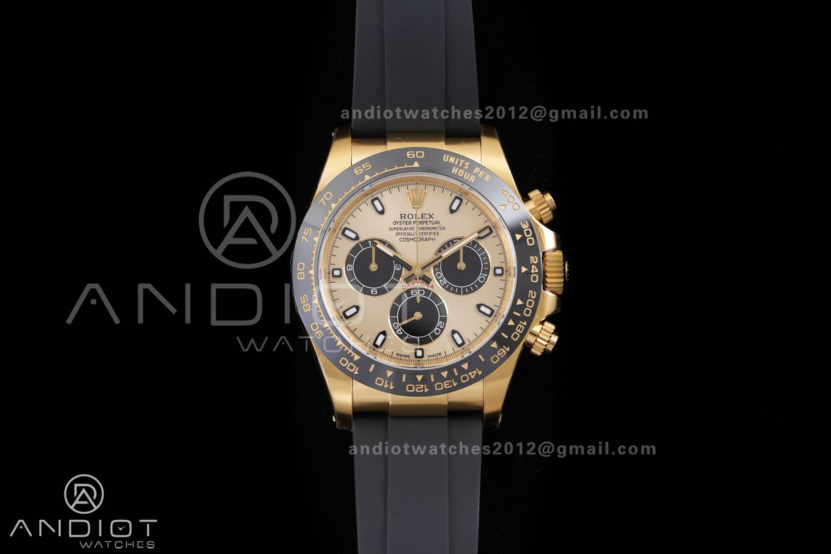 Daytona 116518 Gain Weight VSF 1:1 Best Edition 904L Steel Gold Dial On Oysterflex Strap DD4130