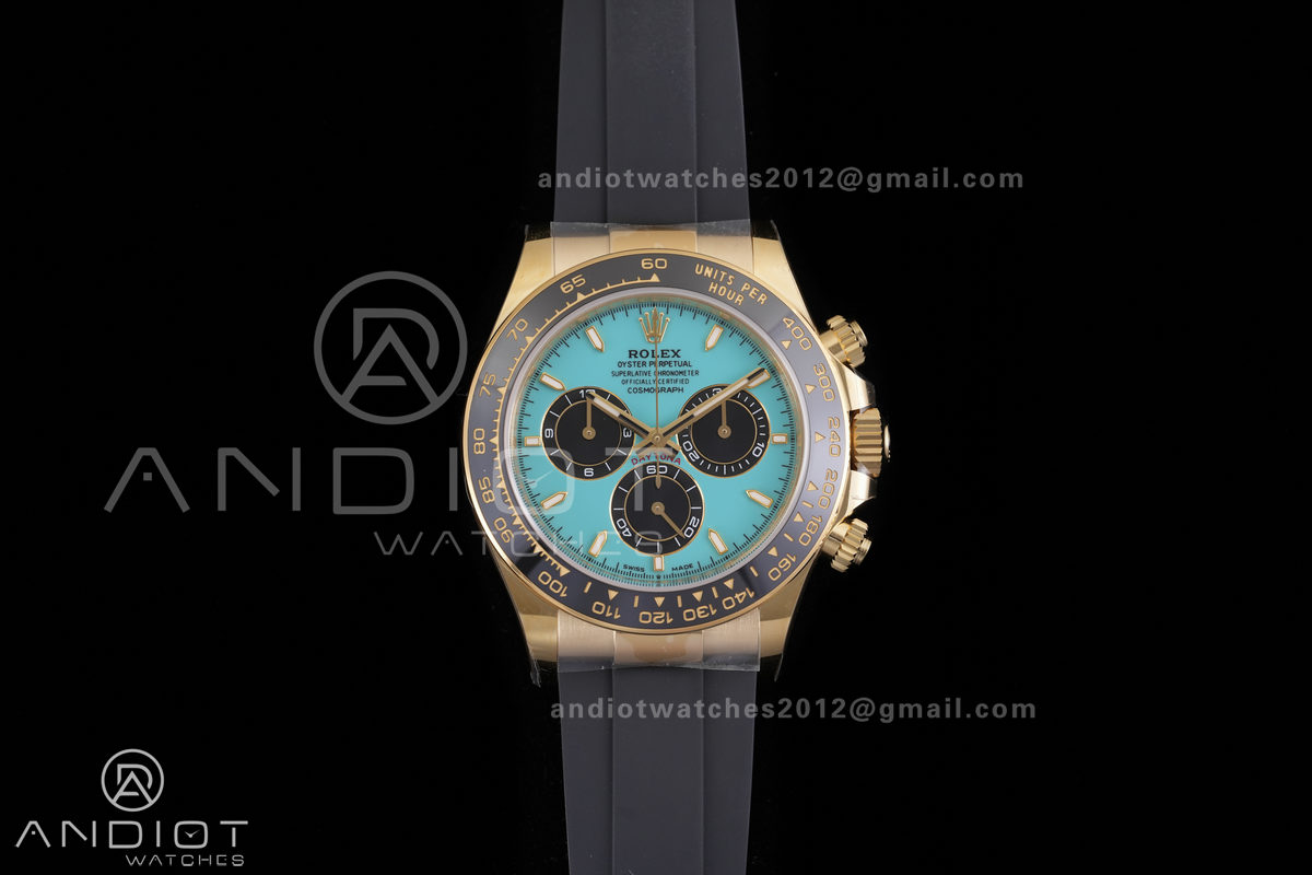 Daytona 126518 RCF 1:1 Best Edition Tiffany Blue Dial on Oysterflex Strap SH4131 (Weighted)