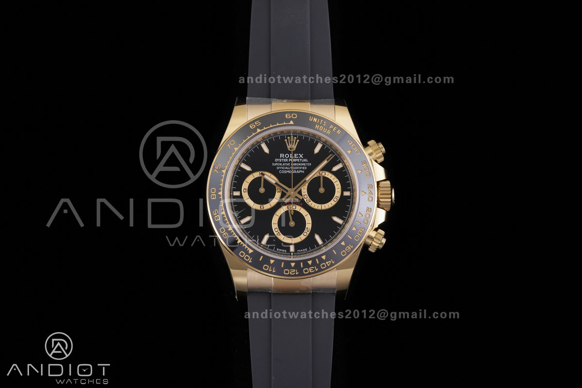 Daytona 126518 BTF 1:1 Best Edition Black Dial on Oysterflex Strap SH4131 (Weighted)