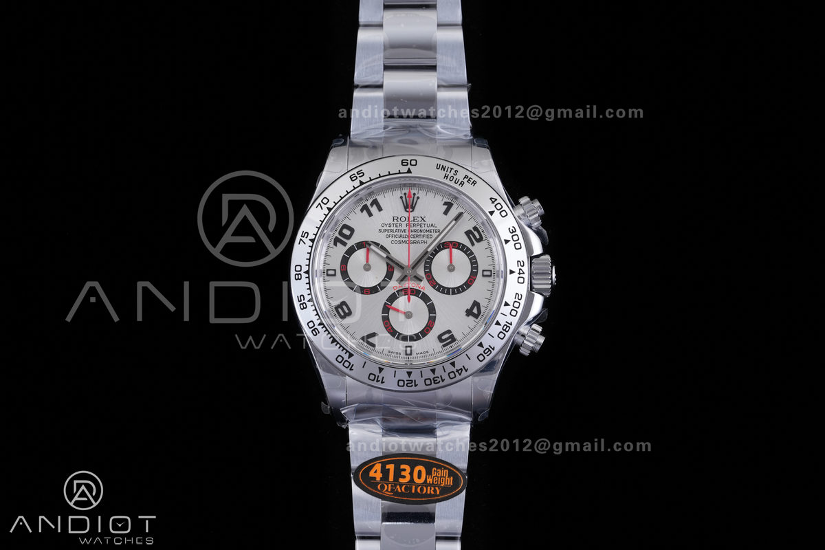 Daytona 116509 Gain Weight QF 1:1 Best Edition Silver Dial Numeral Marker On SS Bracelet SH4130