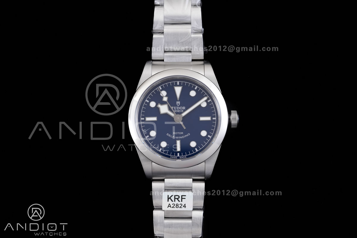 Black Bay 36 KRF 1:1 Best Edition Blue Dial on SS Bracelet A2824 V4