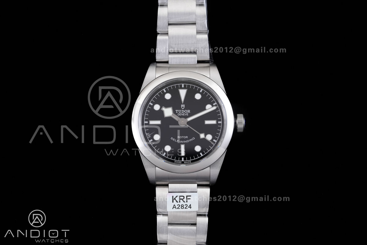 Black Bay 36 KRF 1:1 Best Edition Black Dial on SS Bracelet A2824 V4