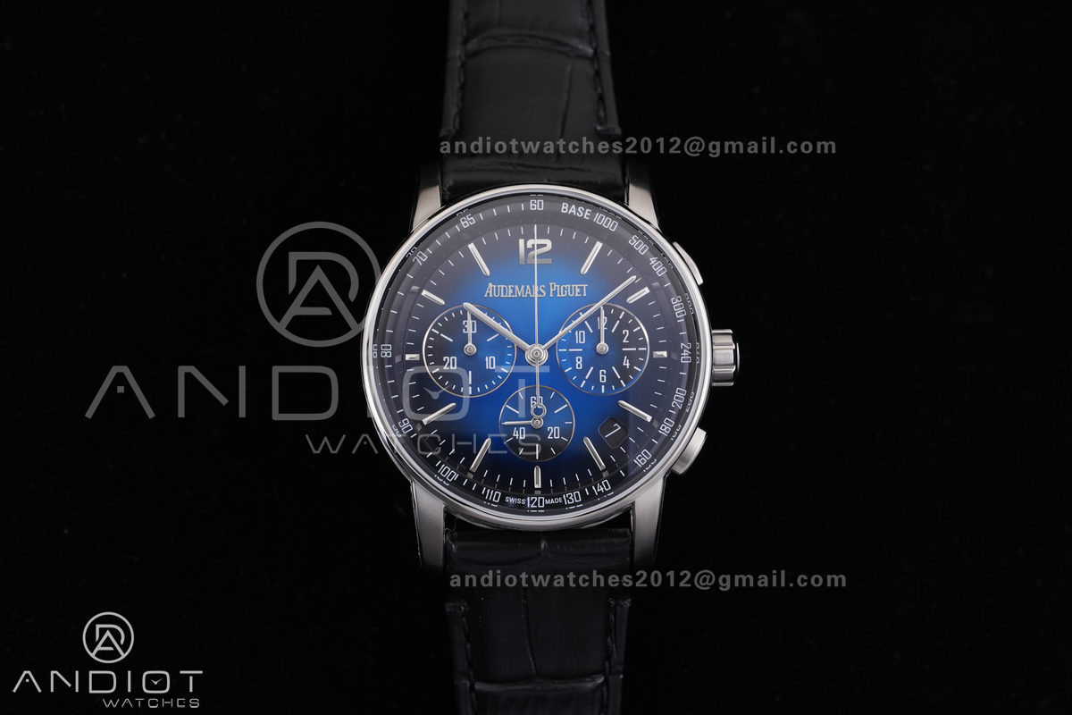 Code 11.59 Chrono 26393 SS APSF 1:1 Best Edition Blue/Black Dial on Black Nylon Strap SA4401 Super Clone