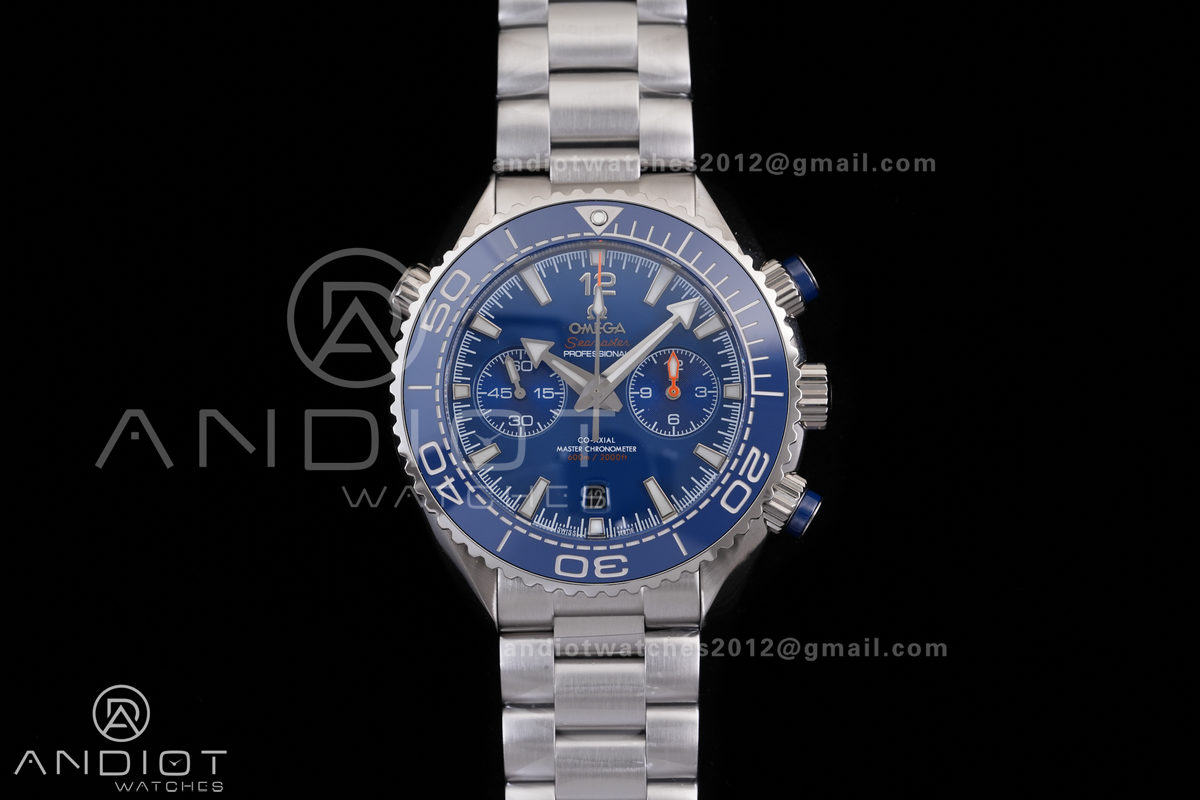Seamaster 600m Chrono SS N1F 1:1 Best Edition Blue Dial on SS Bracelet A9900