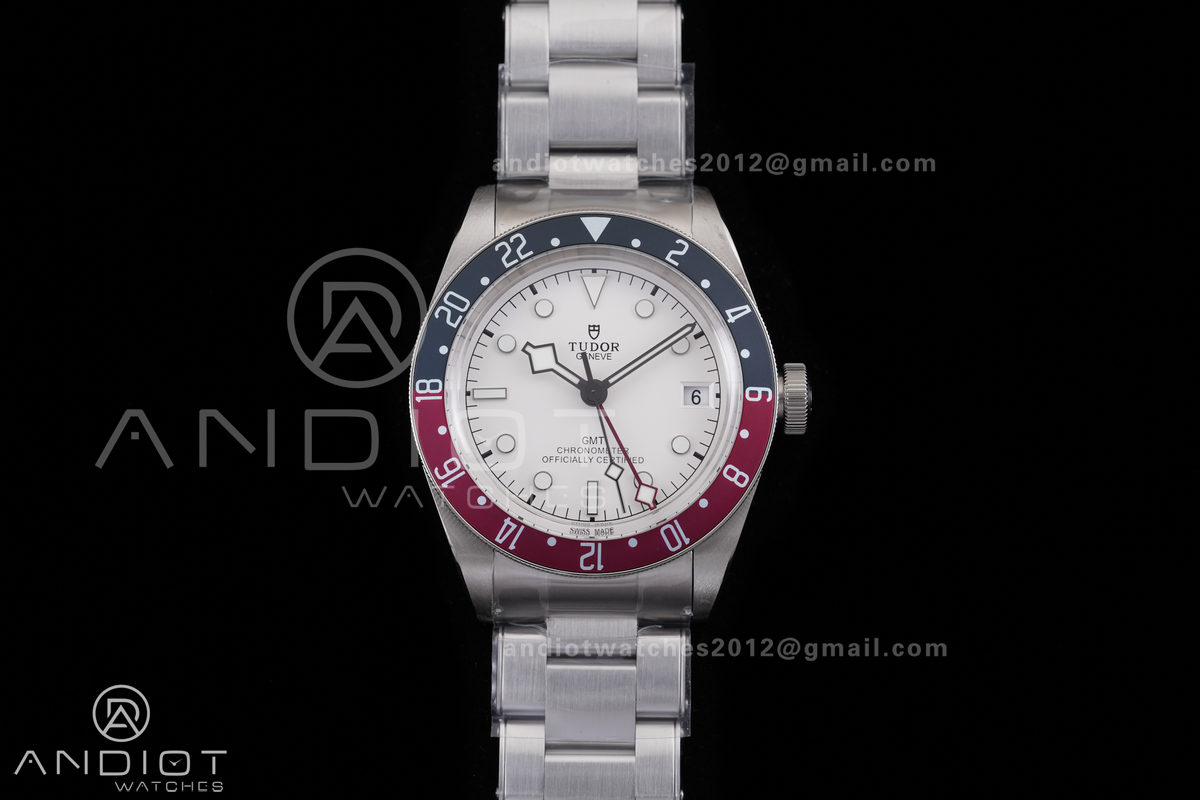 Black Bay GMT Pepsi Blue/Red Bezel ZF 1:1 Best Edition White Dial on SS Bracelet A2836