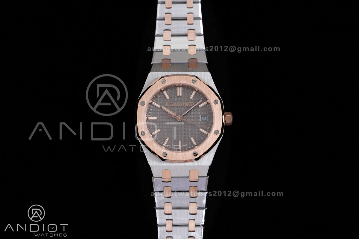 Royal Oak 34mm 77450 SS/RG 8F Best Edition Gray Dial on SS/RG Bracelet A5800