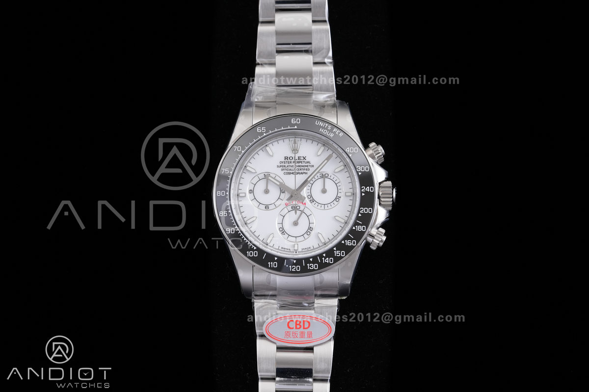 2026 Daytona 126502 CBD 1:1 Best Edition 904L Steel White Dial on SS Braclet 4131 (Free Sprung)