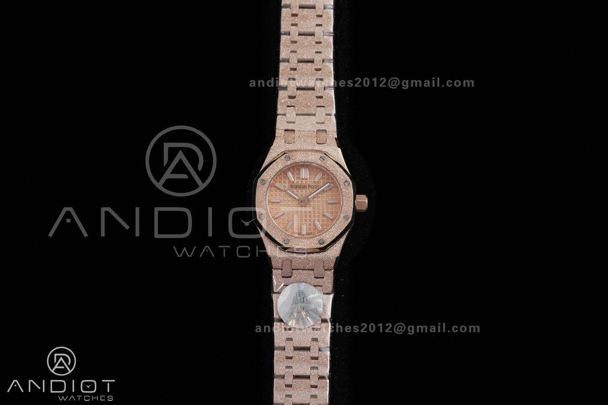 Royal Oak 23mm Frosted RG MF 1:1 Best Edition RG Dial on RG Bracelet Quartz