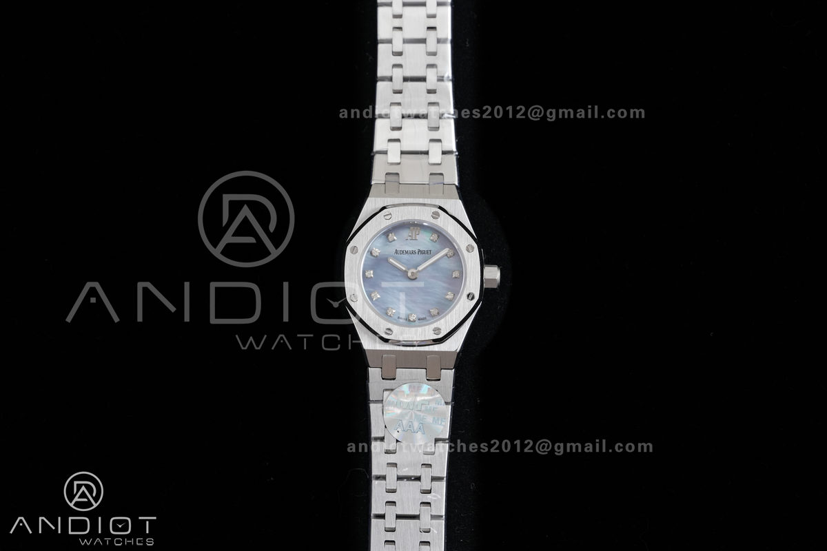 Royal Oak 23mm MF 1:1 Best Edition Blue Mop Dial on SS Bracelet Quartz