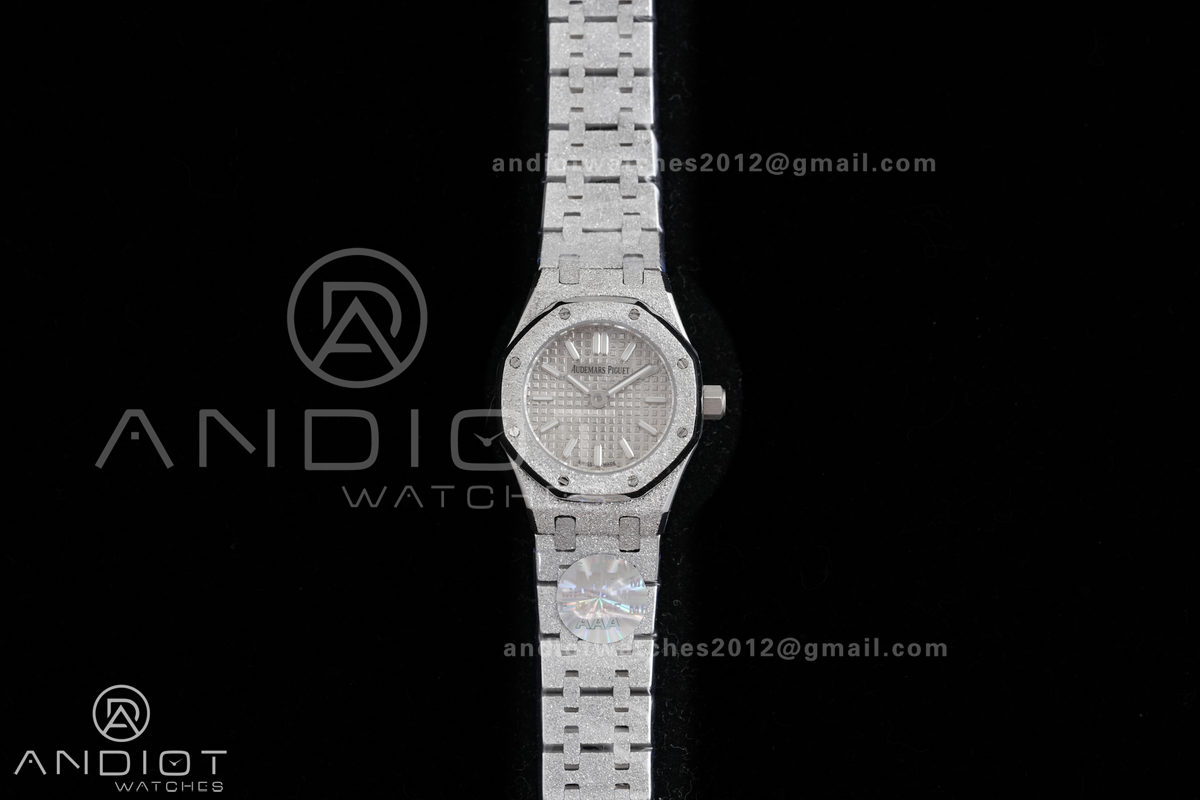 Royal Oak 23mm Frosted SS MF 1:1 Best Edition Gray Dial on SS Bracelet Quartz