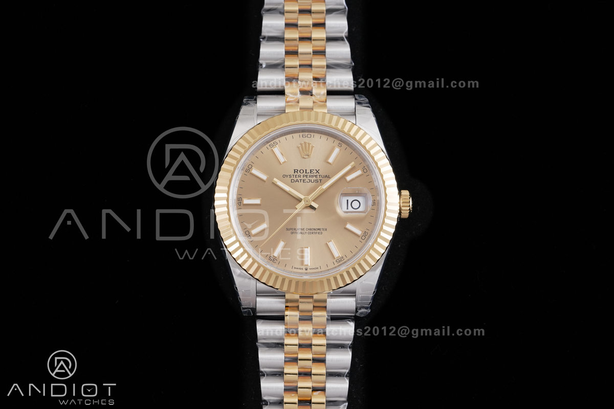 DateJust 41 126333 904L SS VSF 1:1 Best Edition YG Dial on Jubilee Bracelet VS3235