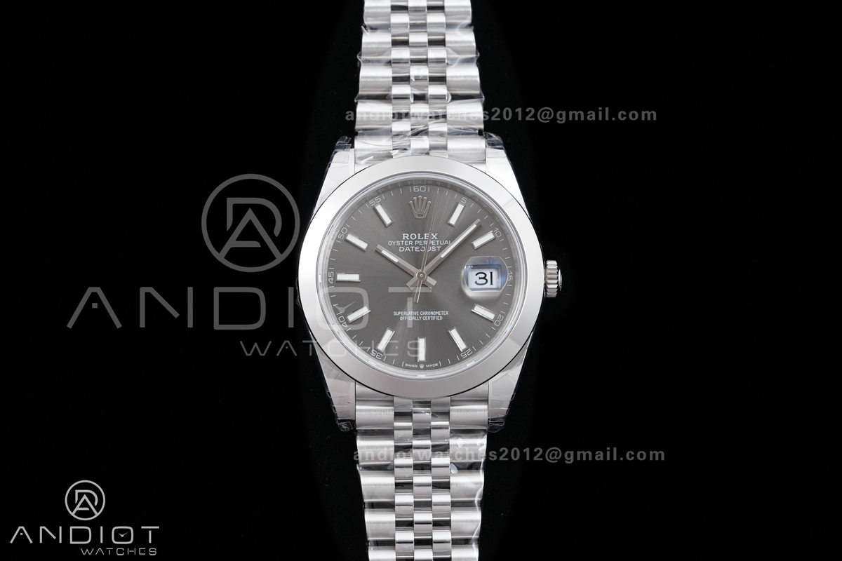 DateJust 41 126300 904L SS VSF 1:1 Best Edition Gray Dial on Jubilee Bracelet VS3235