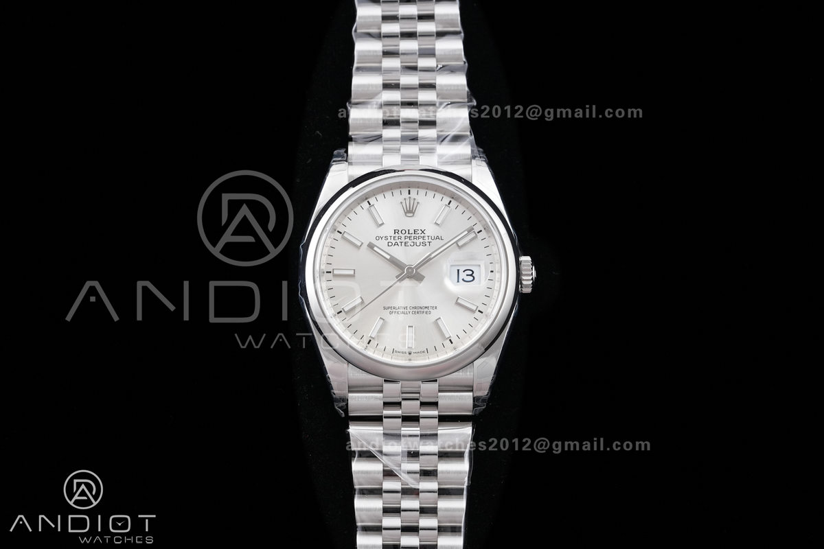 DateJust 36 SS 126200 VSF 1:1 Best Edition 904L Steel Sliver Dial on Jubilee Bracelet VS3235