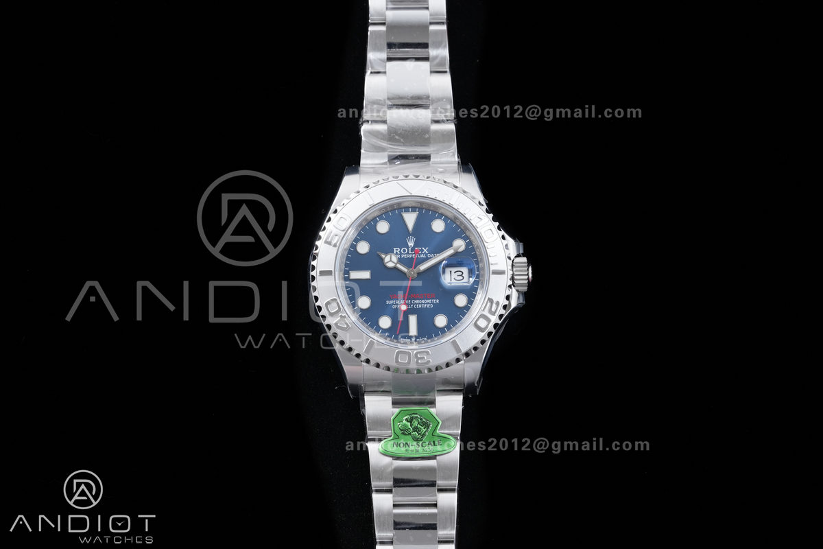 Yacht-Master 126622 904L GOLD Maker 1:1 Best Edition Blue Dial On 904L SS Bracelet JH3235 (Free Sprung)