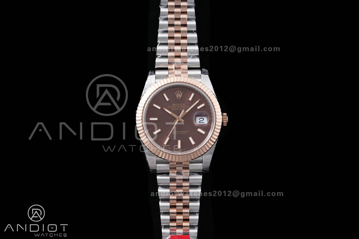 DateJust 41 126331 VSF 1:1 Best Edition 904L Steel Brown Dial on SS/RG Jubilee Bracelet VS3235 V2s Free Sprung