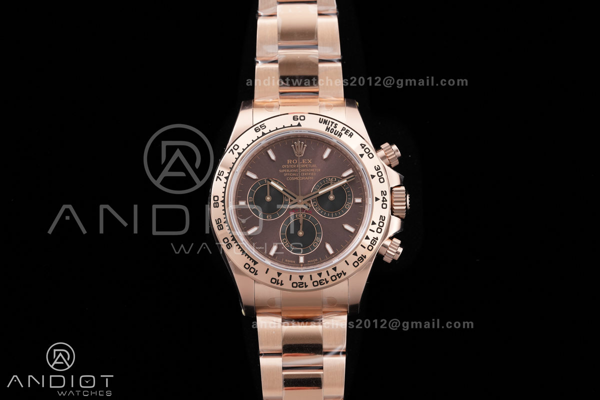 Daytona 116505 RG VSF V3 Gain Weight 1:1 Best Edition Brown Dial on RG Bracelet DD4130 (180g)