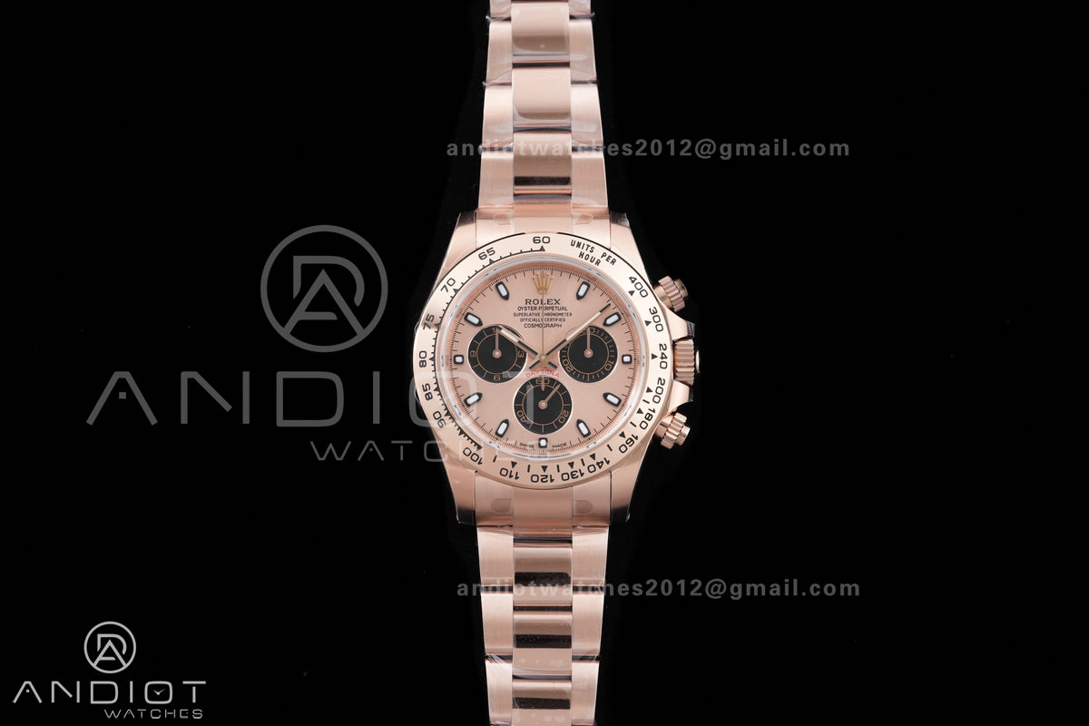 Daytona 116505 RG VSF V3 Gain Weight 1:1 Best Edition RG/Black Dial on RG Bracelet DD4130 (180g)