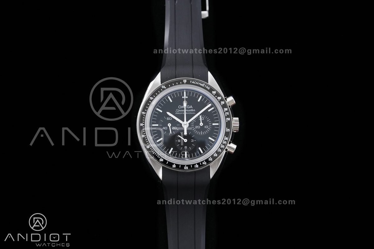 Speedmaster SS ERF Best Edition Black Dial on Black Rubber Strap A3861