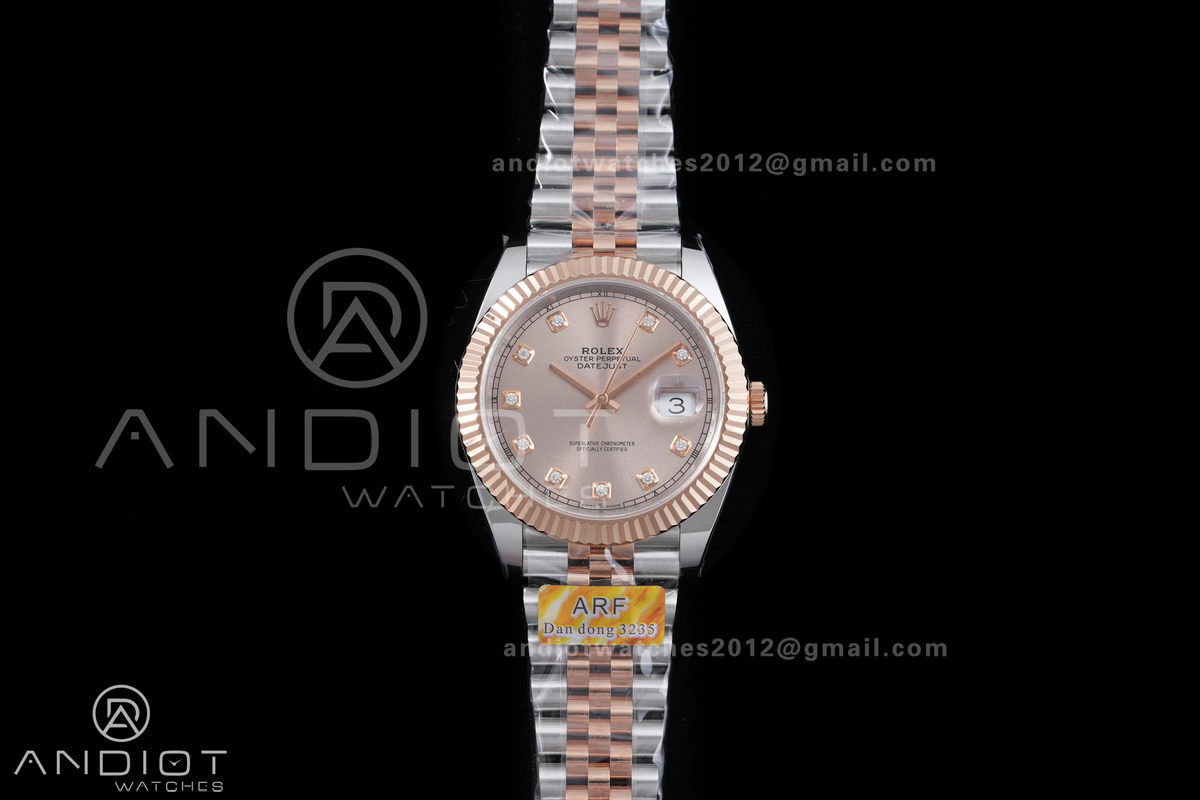DateJust 41 126331 SS/RG ARF 1:1 Best Edition RG Diamonds Dial on Jubilee Bracelet DD3235