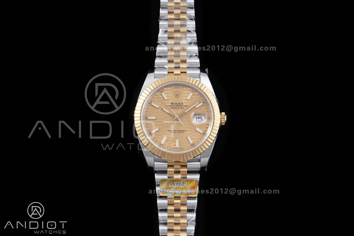 DateJust 41 126333 ARF 1:1 Best Edition 904L Steel YG Textured Dial on Jubilee Bracelet DD3235