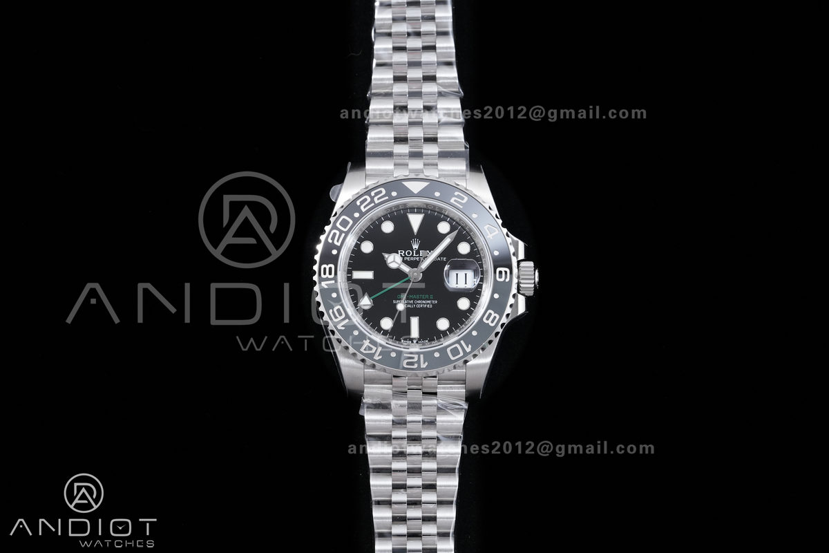 GMT-Master II 126710 GRNR Black/Gray Ceramic VSF Best Edition Bruce Wayne on Jubilee Bracelet DD3285 V4(Free Sprung)