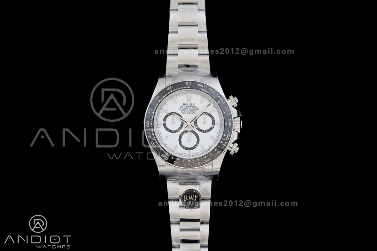 Daytona 126500 RWF 1:1 Best Edition White Dial on SS Bracelet JH4131 Free Sprung