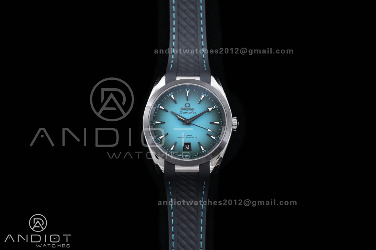 Aqua Terra 150M Master 38mm SS VSF 1:1 Best Edition Blue Ombre Dial On Rubber Strap Super Clone A8900
