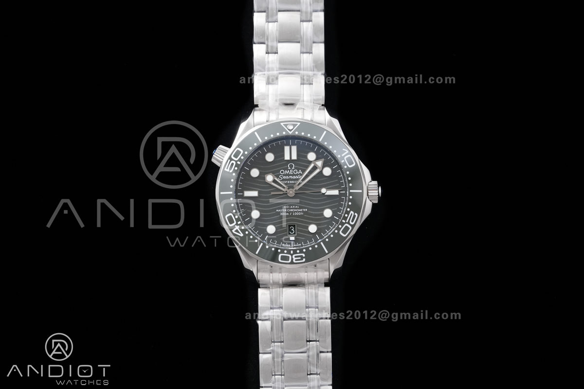 Seamaster Diver 300M Green Ceramic Bezel (Free Sprung) ORF 1:1 Green Dial On SS Bracelet Asian Super Clone 8800